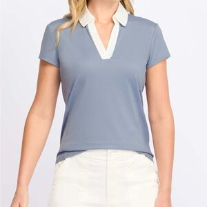 FLAG & ANTHEM Colorblock Pique Polo Rugby Stretch Women's Small